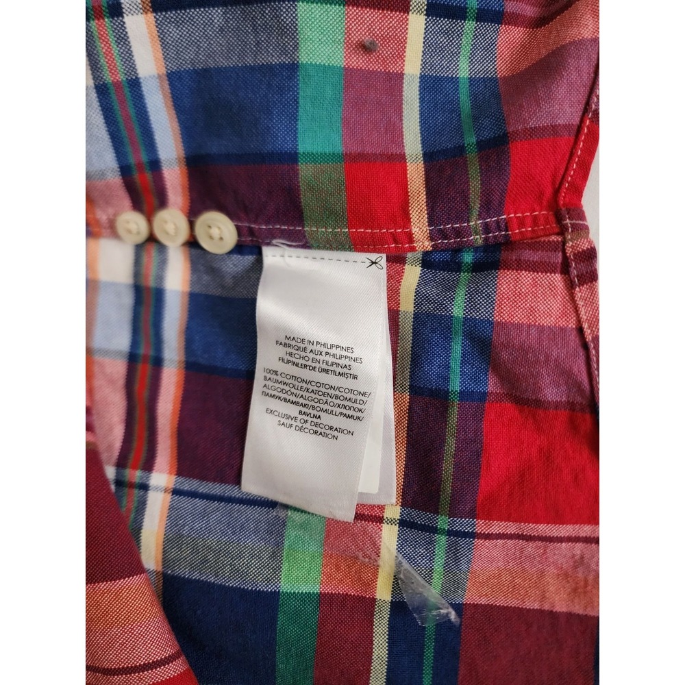 Ralph Lauren Men's Red/Multicolor Plaid Button-Up Long Sleeve Shirt Size XL/TG - Picture 13 of 16
